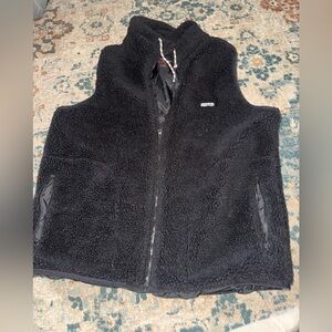 Wrangler Black Sherpa Vest